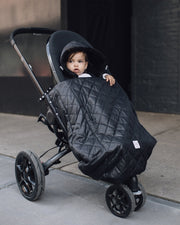 7AM - K - Poncho Mother & Baby Black Plush