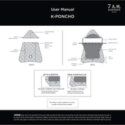 7AM - K - Poncho Mother & Baby Black Plush