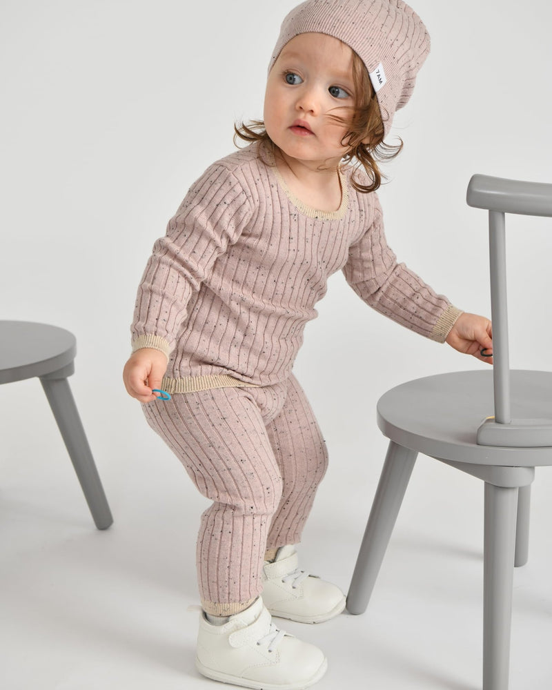 7AM - Leggings - Hug Me - Ash Rose - 18 - 24M Apparel & Accessories Ash Rose
