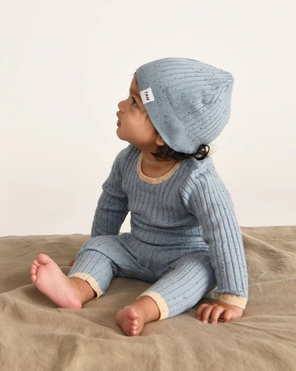 7AM - Leggings - Hug Me - Lake Blue - 12 - 18M Apparel & Accessories Lake Blue