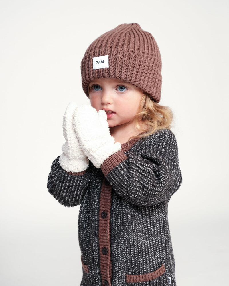 7AM - Long Sleeve Jumpsuit - Chunky Mother & Baby Heather Grey/Black 0 - 3M