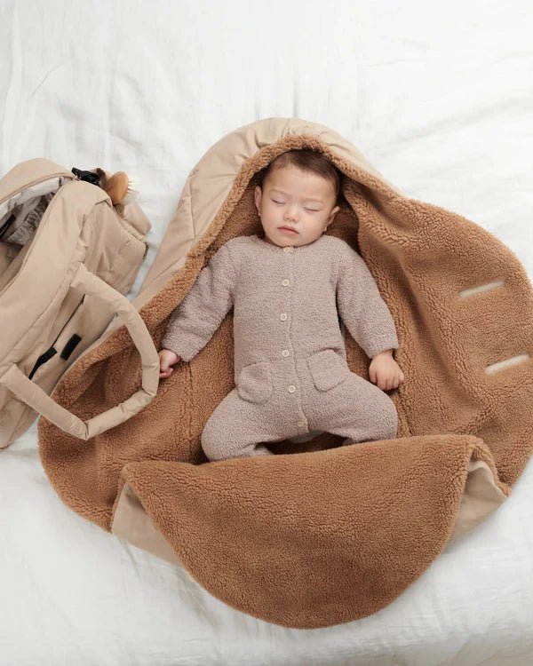 7AM - Long Sleeve Jumpsuit - Fuzzy Mother & Baby Black Melange 0 - 3M