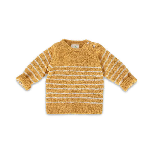 7AM - Long Sleeve Top - Fuzzy Apparel & Accessories Amber / Ecru 0 - 3M
