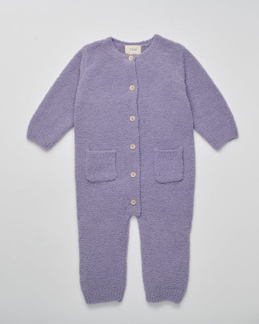 7AM - Long Sleeved Romper - Taro - 6 - 9M Apparel & Accessories