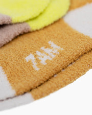 7AM - Long Socks Solid - Fuzzy - 3 pack - Ecru, Pecan, Amber - 6 - 12M