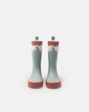 7AM - Rain Boots Mother & Baby Print House Teal 9