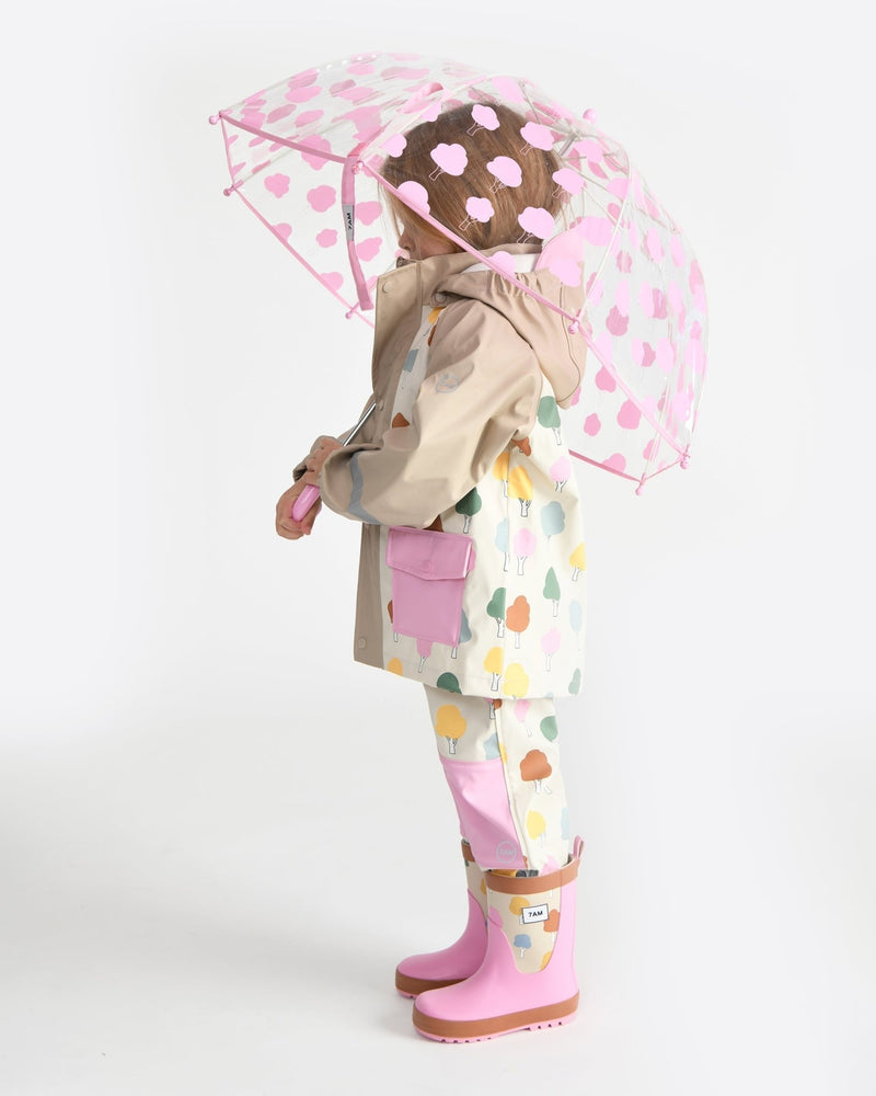 7AM - Rain Boots Mother & Baby Print Star Yellow 6