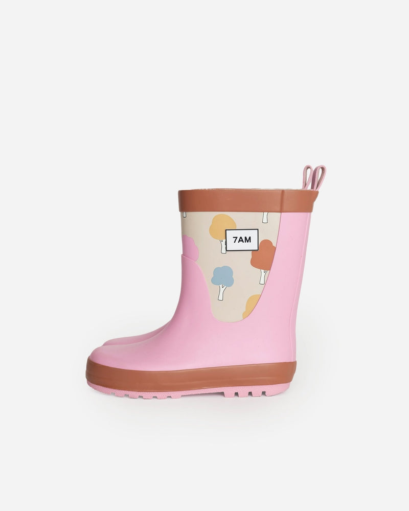 7AM - Rain Boots Mother & Baby Print Star Yellow 6