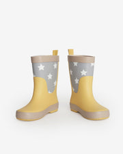 7AM - Rain Boots Mother & Baby Print Star Yellow 6
