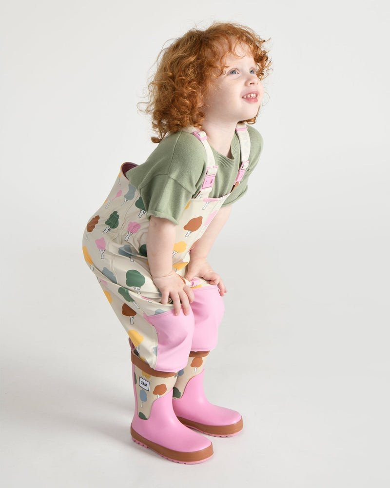 7AM - Rain Boots Mother & Baby Print Star Yellow 6
