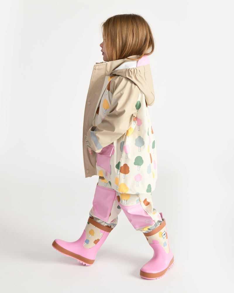 7AM - Rain Boots Mother & Baby Print Star Yellow 6