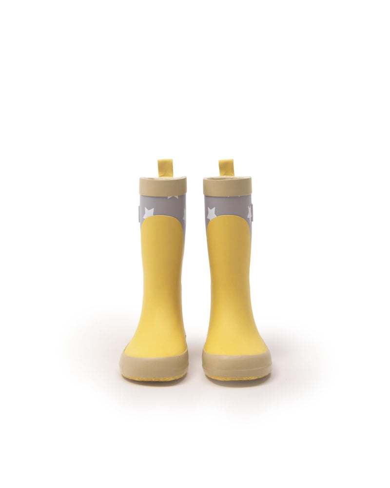 7AM - Rain Boots Mother & Baby Print Star Yellow 6