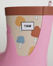7AM - Rain Boots Mother & Baby Print Star Yellow 6