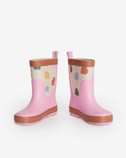 7AM - Rain Boots Mother & Baby Print Star Yellow 6