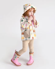 7AM - Rain Bucket Hat Mother & Baby Tree Beige 4 - 6Y