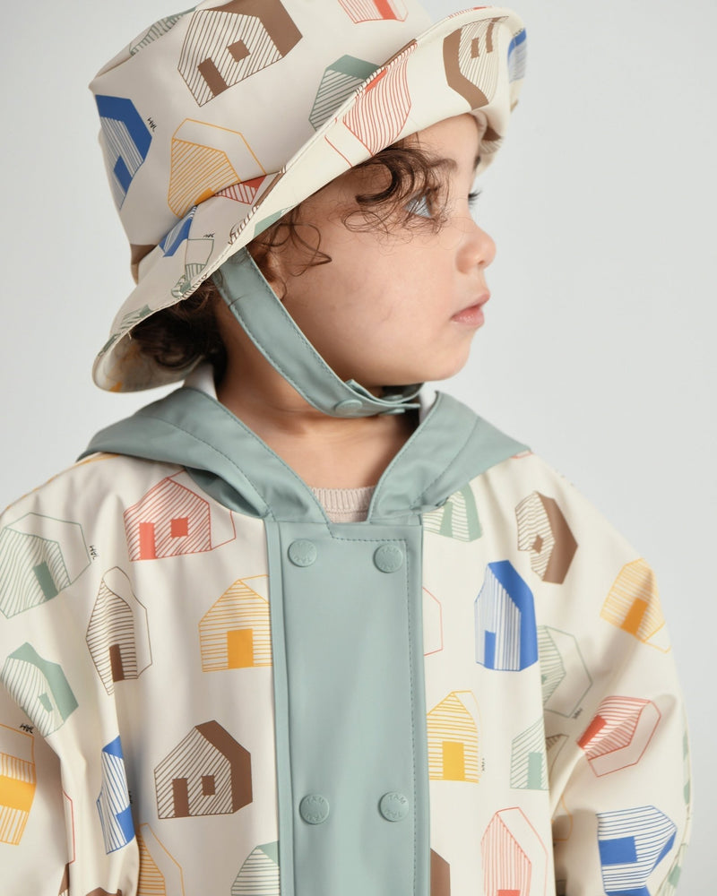 7AM - Rain Bucket Hat Mother & Baby Tree Beige 4 - 6Y