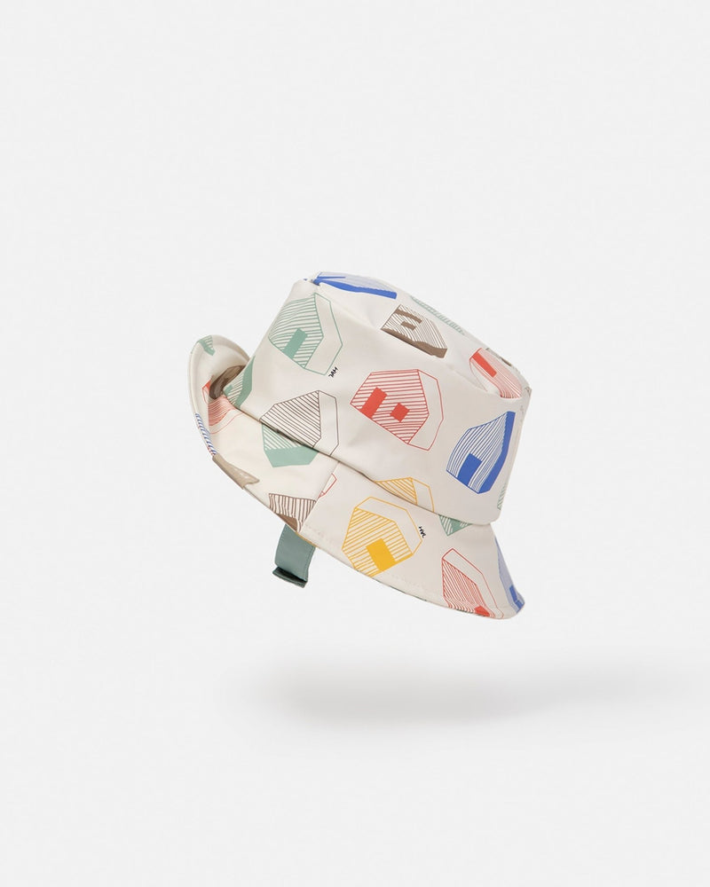 7AM - Rain Bucket Hat Mother & Baby Tree Beige 4 - 6Y