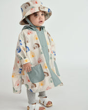 7AM - Rain Bucket Hat Mother & Baby Tree Beige 4 - 6Y