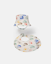7AM - Rain Bucket Hat Mother & Baby Tree Beige 4 - 6Y