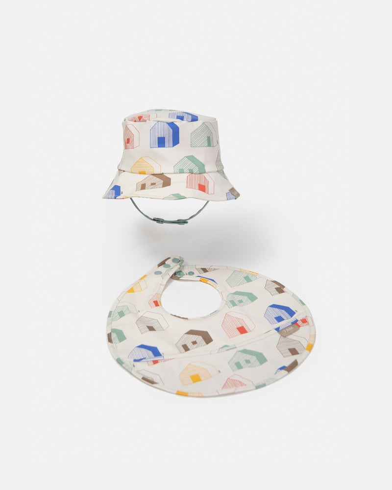 7AM - Rain Bucket Hat Mother & Baby Tree Beige 4 - 6Y