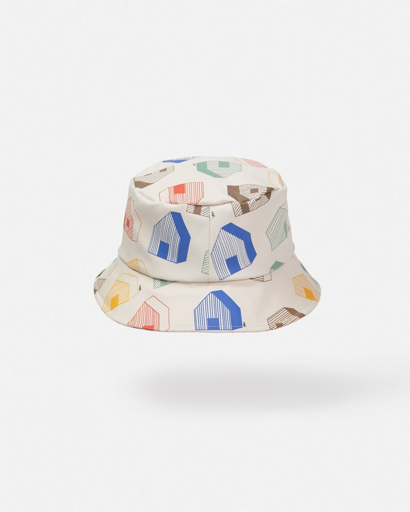 7AM - Rain Bucket Hat Mother & Baby Tree Beige 4 - 6Y