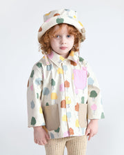 7AM - Rain Bucket Hat Mother & Baby Tree Beige 4 - 6Y