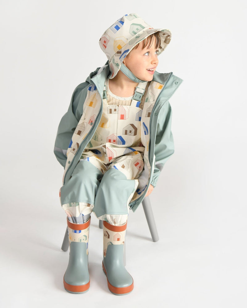 7AM - Rain Bucket Hat Mother & Baby Tree Beige 4 - 6Y