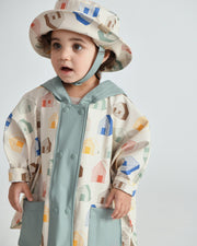 7AM - Rain Bucket Hat Mother & Baby Tree Beige 4 - 6Y