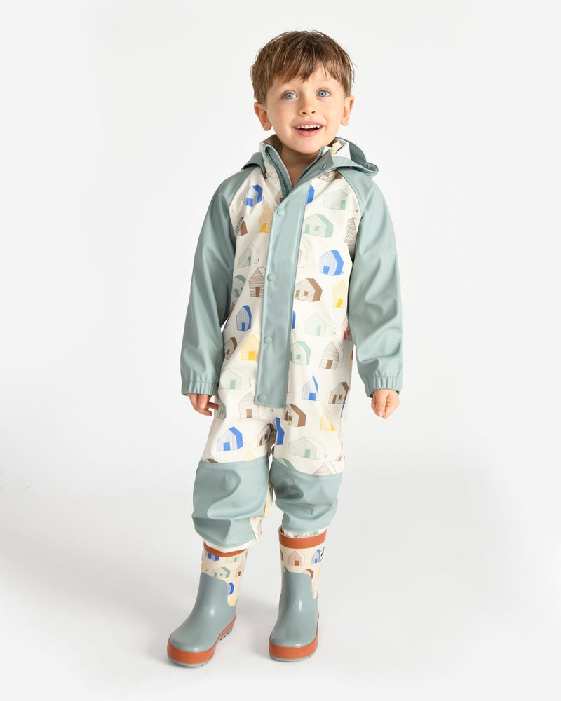 7AM - Rain Coverall Apparel & Accessories Tree Beige 18 - 24M