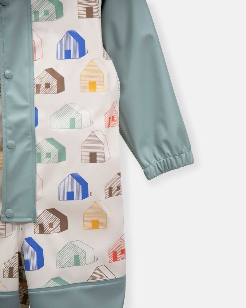 7AM - Rain Coverall Apparel & Accessories Tree Beige 18 - 24M