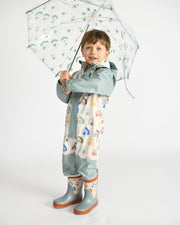7AM - Rain Coverall Apparel & Accessories Tree Beige 18 - 24M