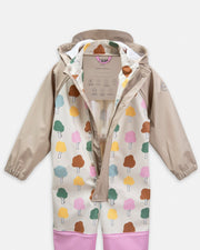 7AM - Rain Coverall Apparel & Accessories Tree Beige 18 - 24M