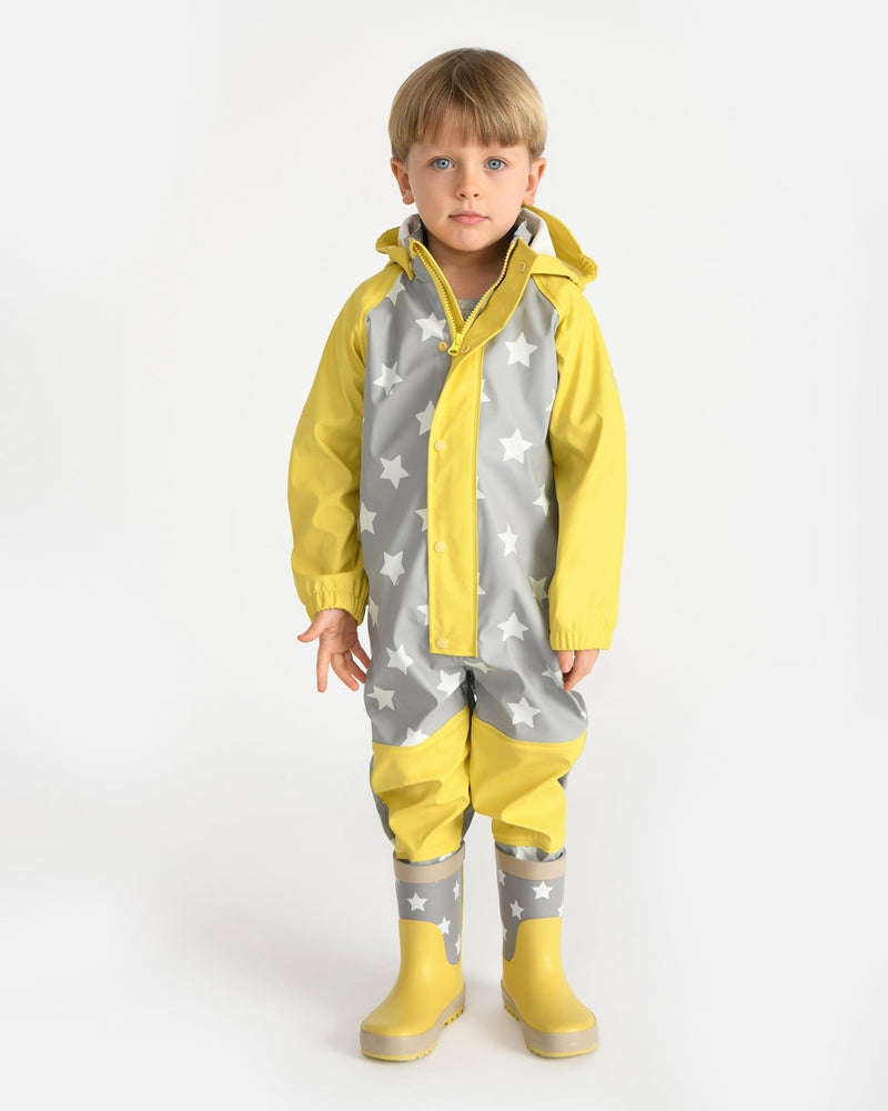 7AM - Rain Coverall Apparel & Accessories Tree Beige 18 - 24M