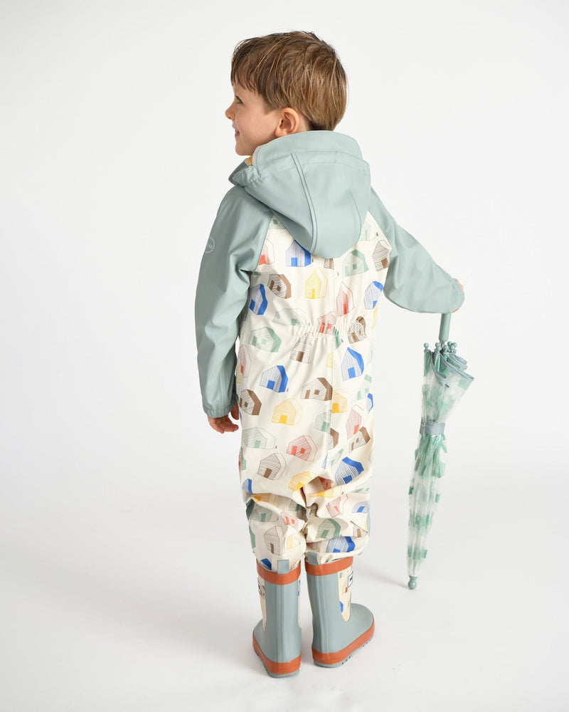 7AM - Rain Coverall Apparel & Accessories Tree Beige 18 - 24M