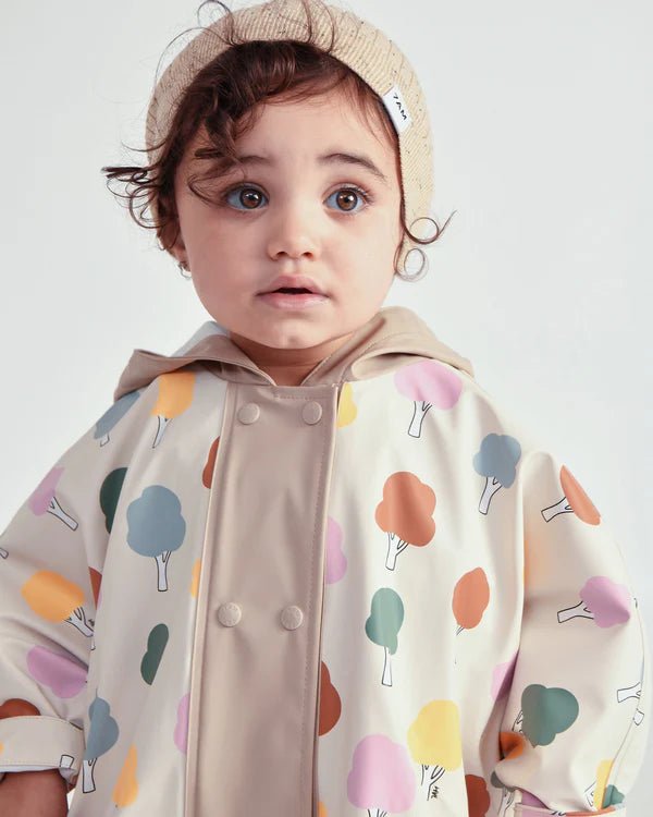 7AM - Rain Poncho - 18 - 24M Mother & Baby Print House Teal