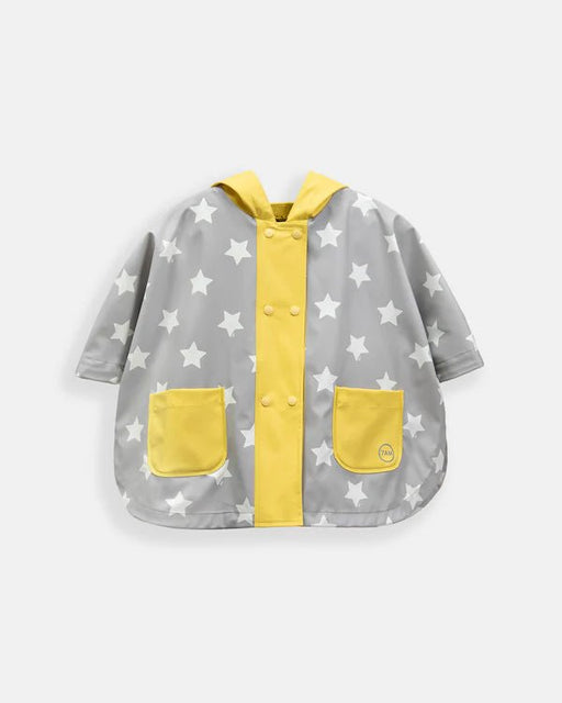 7AM - Rain Poncho - 2 - 3T Mother & Baby Print Star Yellow