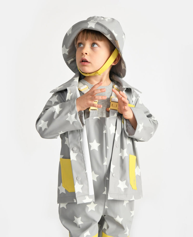 7AM - Rain Worker Jacket Apparel & Accessories Rainy Stars Yellow 18 - 24M