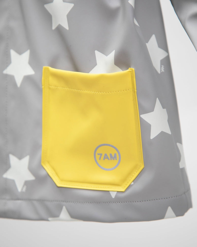 7AM - Rain Worker Jacket Apparel & Accessories Rainy Stars Yellow 18 - 24M