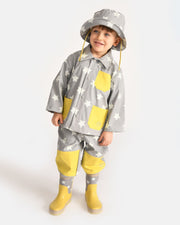 7AM - Rain Worker Jacket Apparel & Accessories Rainy Stars Yellow 18 - 24M