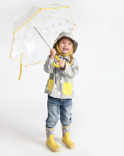 7AM - Rain Worker Jacket Apparel & Accessories Rainy Stars Yellow 18 - 24M