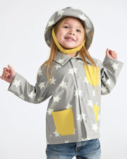 7AM - Rain Worker Jacket Apparel & Accessories Rainy Stars Yellow 18 - 24M