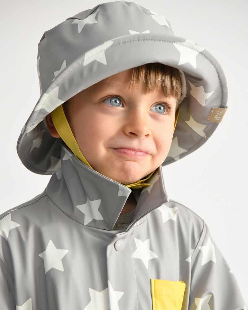 7AM - Rain Worker Jacket Apparel & Accessories Rainy Stars Yellow 18 - 24M