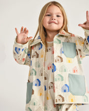 7AM - Rain Worker Jacket Apparel & Accessories Rainy Trees Beige 18 - 24M