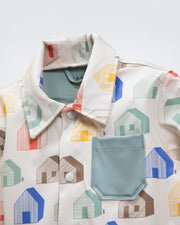 7AM - Rain Worker Jacket Apparel & Accessories Rainy Trees Beige 18 - 24M
