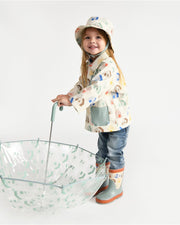 7AM - Rain Worker Jacket Apparel & Accessories Rainy Trees Beige 18 - 24M