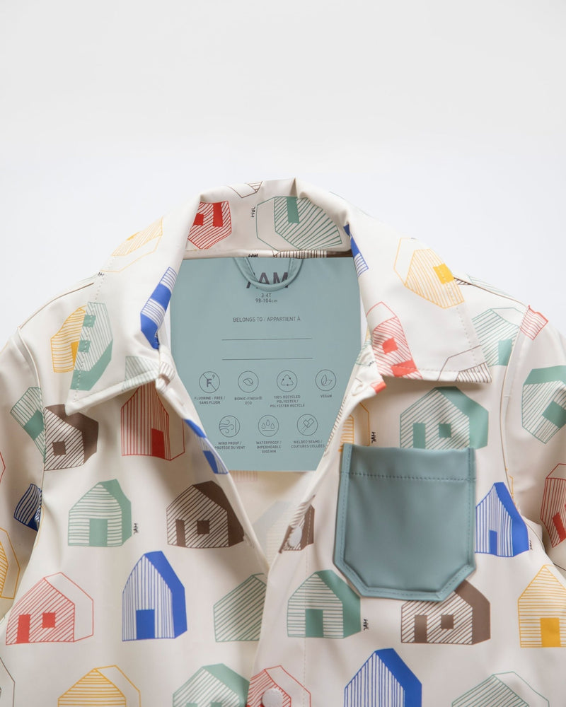 7AM - Rain Worker Jacket Apparel & Accessories Rainy Trees Beige 18 - 24M