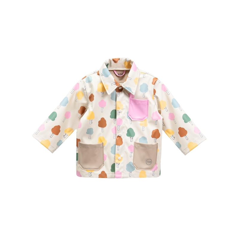 7AM - Rain Worker Jacket Apparel & Accessories Rainy Trees Beige 18 - 24M