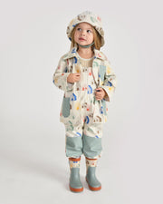 7AM - Rain Worker Jacket Apparel & Accessories Rainy Trees Beige 18 - 24M
