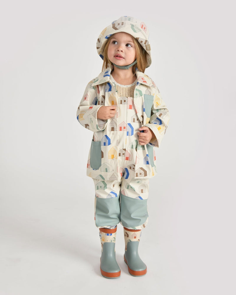 7AM - Rain Worker Jacket Apparel & Accessories Rainy Trees Beige 18 - 24M