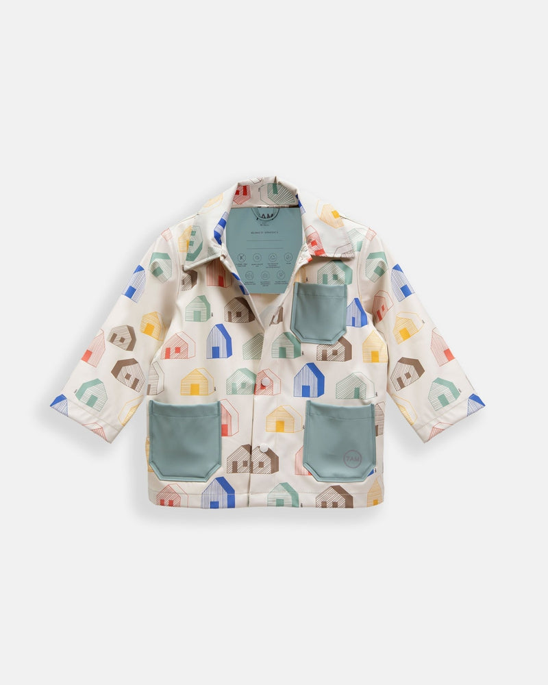 7AM - Rain Worker Jacket Apparel & Accessories Rainy Trees Beige 18 - 24M